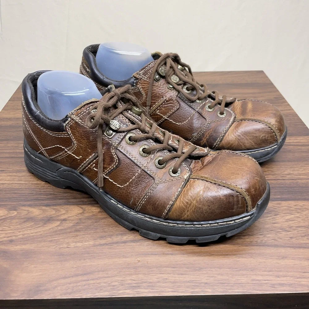 Vintage GBX Chunky Y2K Brown Leather Shoes Grunge Streetwear‎ Oxfords Size 12M